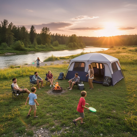 EVER ADVANCED 10-Person Blackout Tent with Multi-Room Design