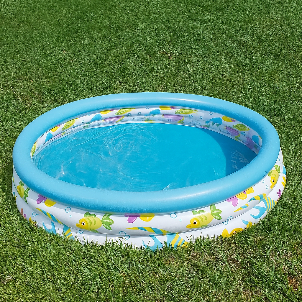 Inflatable Round Infant Pool Model 51009 Durable Outdoor Safe by Wave & Hang