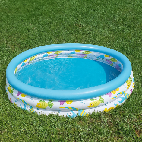 Inflatable Round Infant Pool Model 51009 Durable Outdoor Safe by Wave & Hang