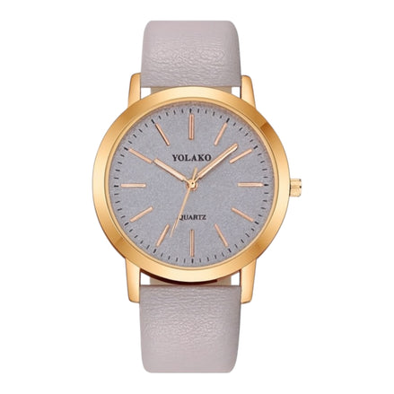 Women’s Glitter Leather Band Quartz Watch – Slim & Elegant Design by Wave & Hang