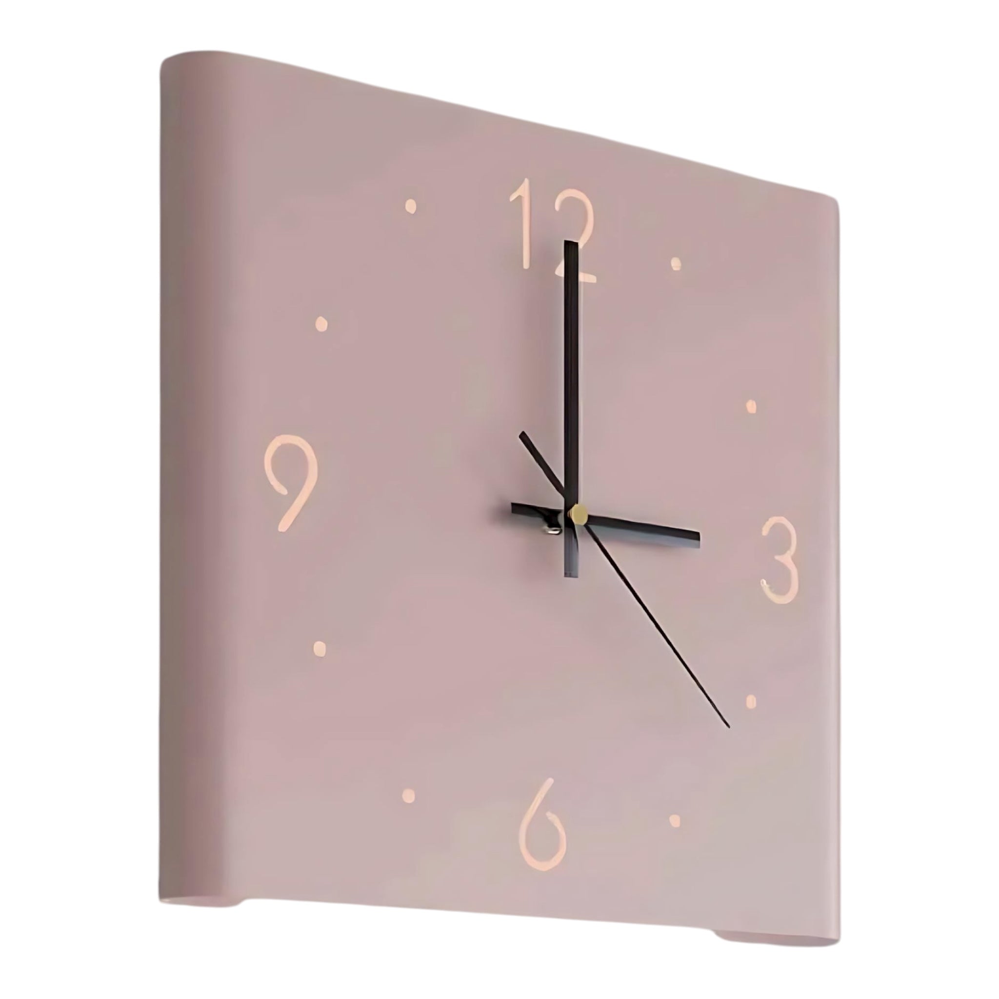 Modern Silent Quartz Wall Clock | Elegant LED Design for Home by Wave & Hang
