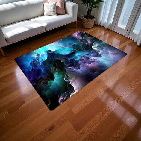 3D Galaxy Space Star Rug | Cosmic Area Carpet for Living Room Decor