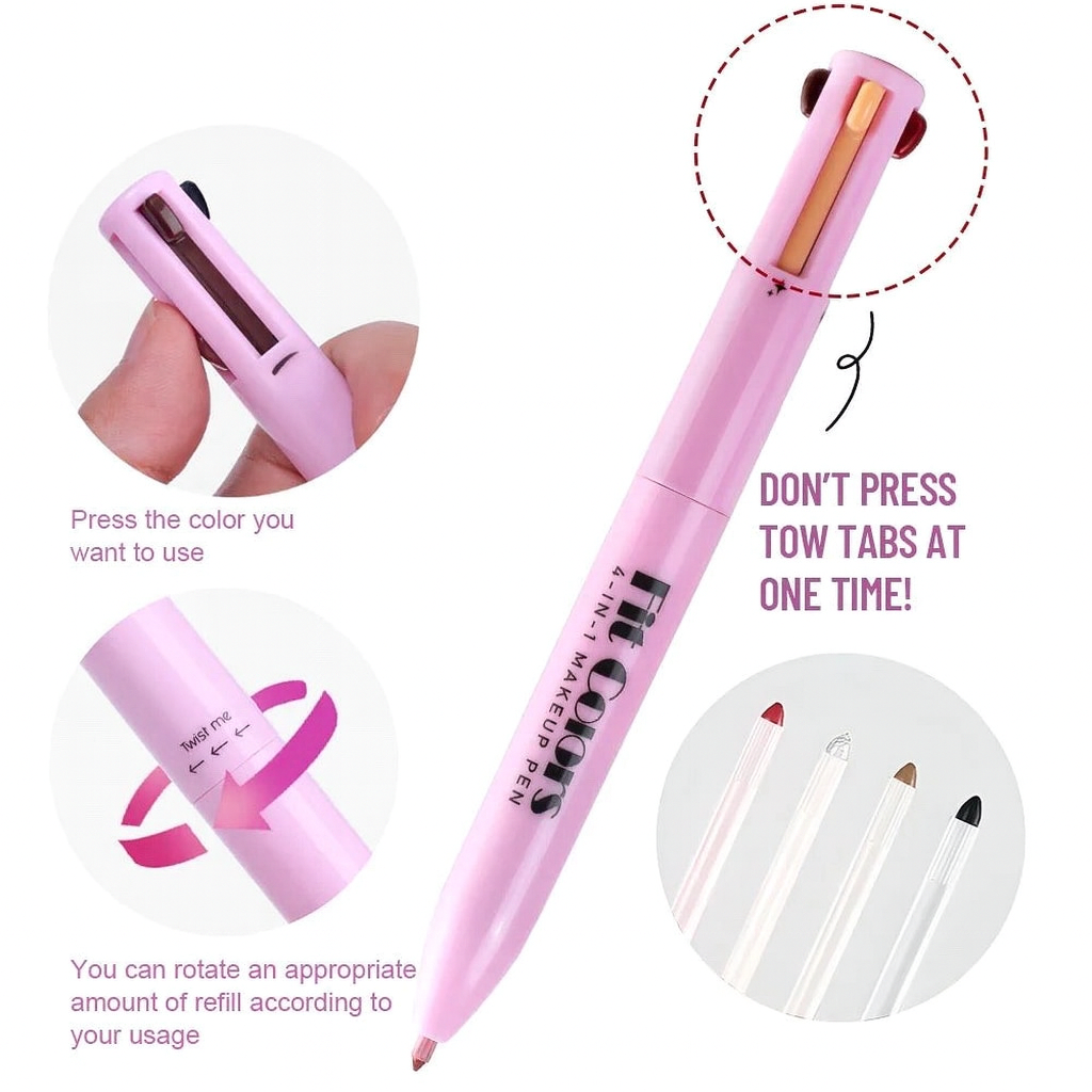 4-in-1 Makeup Pen: Effortless Touch-Ups for Busy Women by Wave & Hang