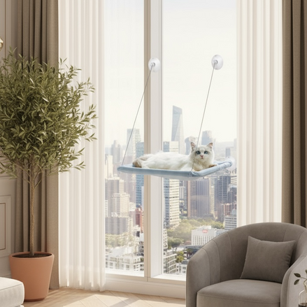 Pet Window Hammock – Cat Hanging Bed by Wave & Hang