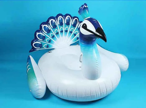 Inflatable Peacock Pool Float – Giant Ride-On Lounge Raft for Adults & Kids (Eco-Friendly PVC, 175x175x140cm)