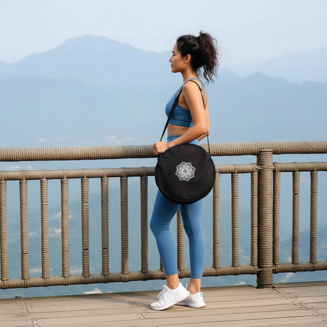 Yoga Wheel Storage Bag – Lightweight Shoulder Gym Backpack by Wave & Hang