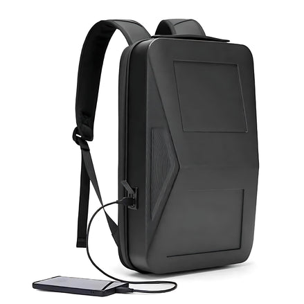 Cyber Laptop Backpack – Anti-Theft, Hard Shell, USB Charging, 14-Inch Travel Bag by Wave & Hang