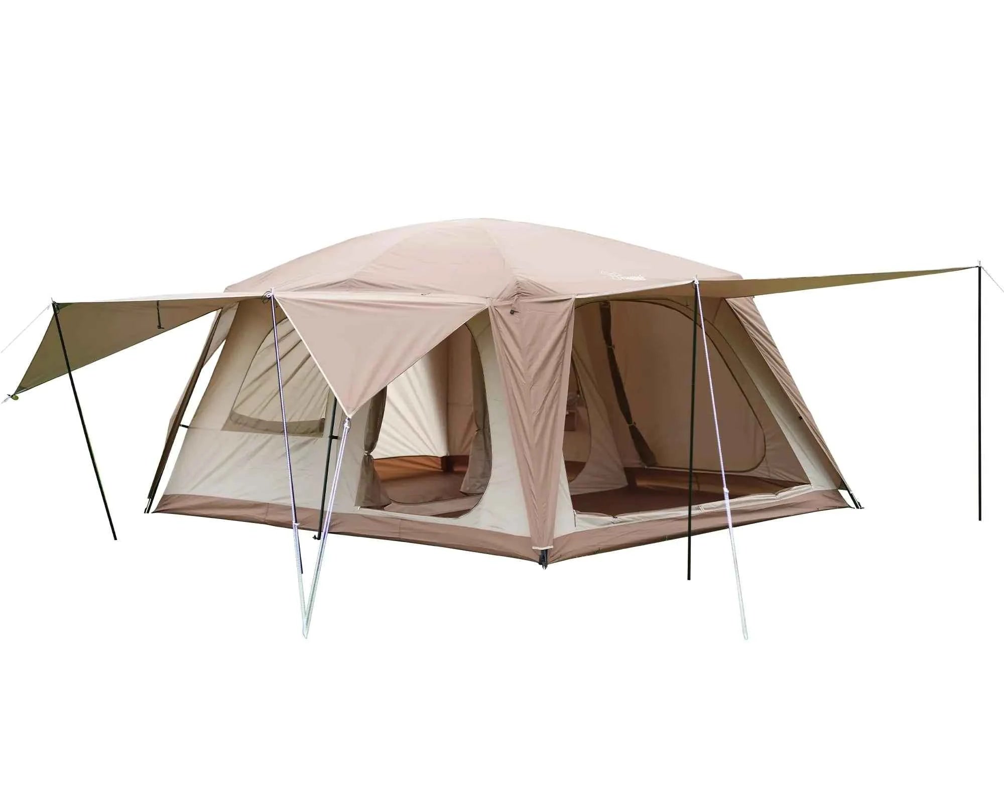 Vidalido 8-10 Person Waterproof Camping Tent with 3 Doors