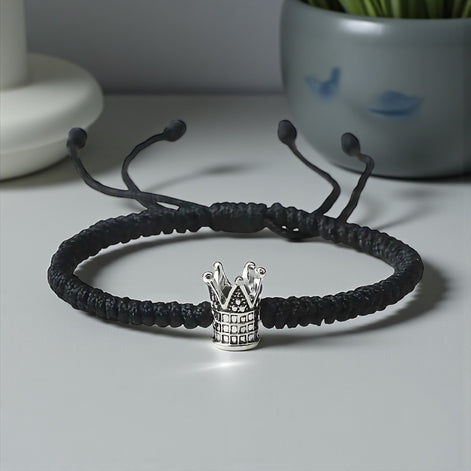 Braided Crown Bracelet - Unisex Adjustable Luxury Jewelry by Wave & Hang