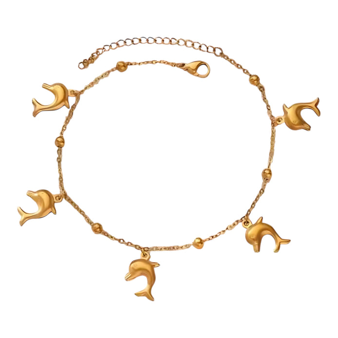 Ocean Charm Anklet – Seashell & Starfish Beach Jewelry by Wave & Hang