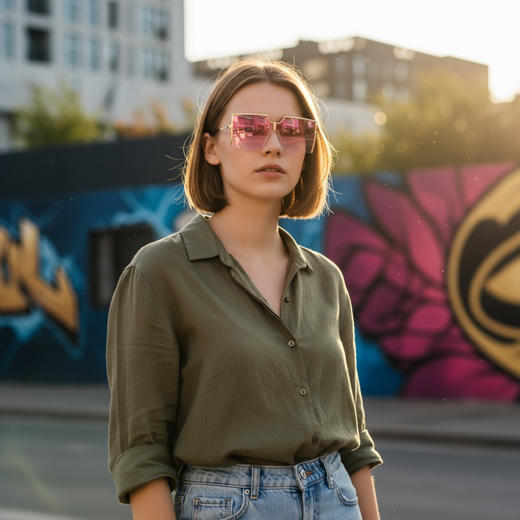 Trendy Frameless Sunglasses | UV400 Ocean Lens Fashion Shades by Wave & Hang