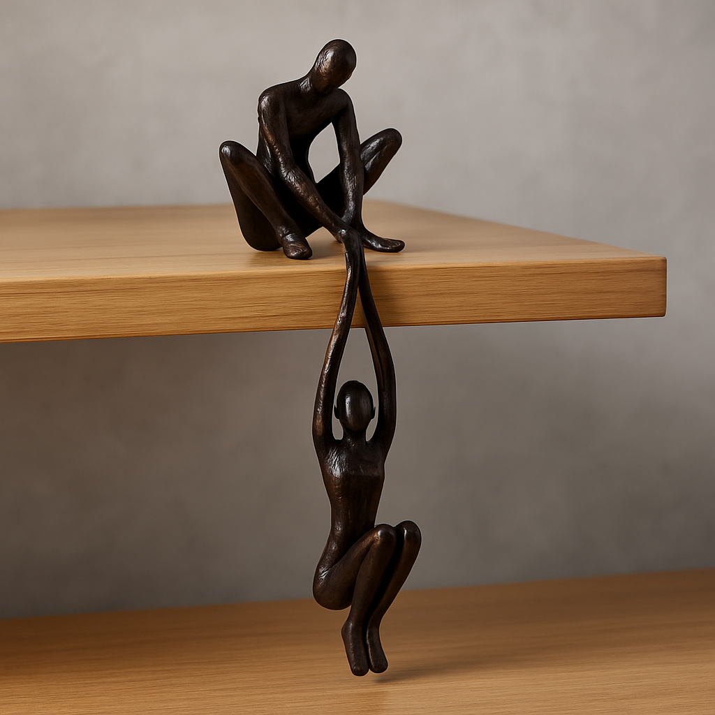 Dancing Couple Figurine – Romantic Resin Sculpture for Home Decor by Wave & Hang