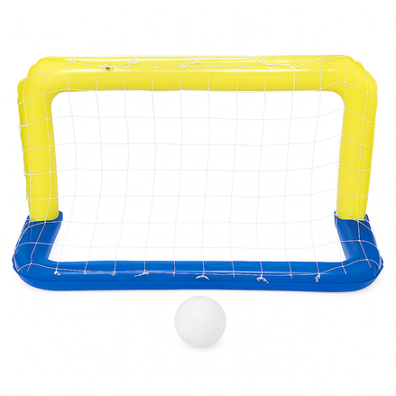 Inflatable Pool Game Set With Volleyball And Basketball Family Floating Toys For Kids And Adults by Wave & Hang