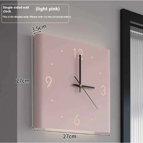 Modern Living Room Wall Clock | Silent Quartz Wall Clock with LED Option | Minimalist Decorative Timepiece for Home & Office