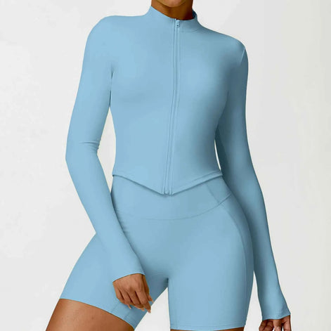 Women’s Long Sleeve Yoga Wear – Tight Fit, Breathable & Stretch