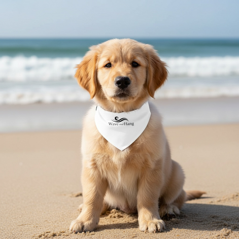 Wave and Hang Pet Bandana Collar | Adjustable, Chic Design