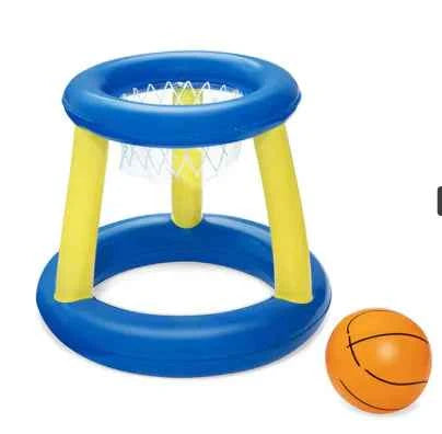 Inflatable Pool Float Game Set – Floating Volleyball & Basketball Swim Set for Kids and Adults | Summer Water Sports Toy