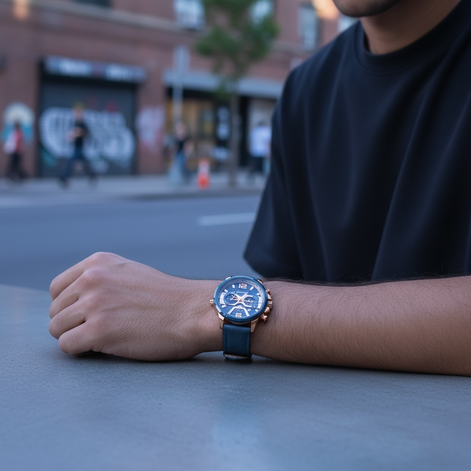 Luxury Multifunctional Waterproof Quartz Watch for Men – Sport & Classic Design by Wave & Hang