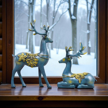 European Style Resin Deer Figurine | Elegant Living Room Decor