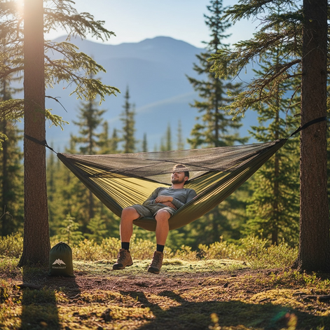 Homithley Camping Hammock - Lightweight with Mosquito Net, Portable