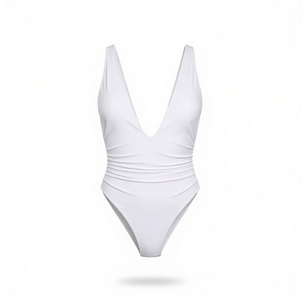 Brand Name: Sexy Deep-V One-Piece Swimsuit – Flattering & Comfortable