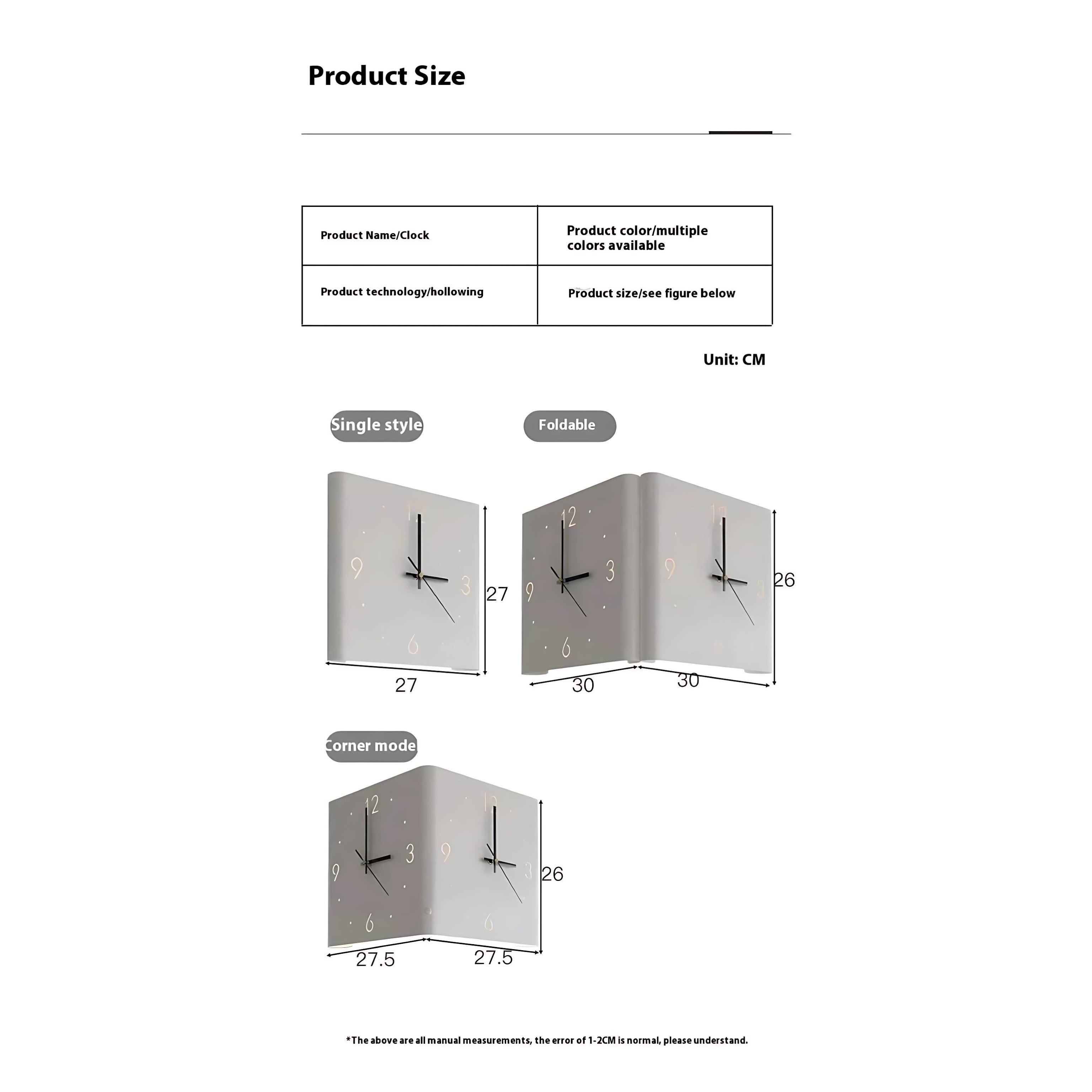 Modern Silent Quartz Wall Clock | Elegant LED Design for Home by Wave & Hang