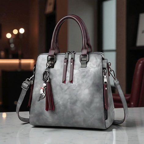 Charming Cat Tote Bag – Stylish PU Leather Purse for Women by Wave & Hang