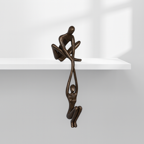 Dancing Couple Figurine – Romantic Resin Sculpture for Home Decor by Wave & Hang