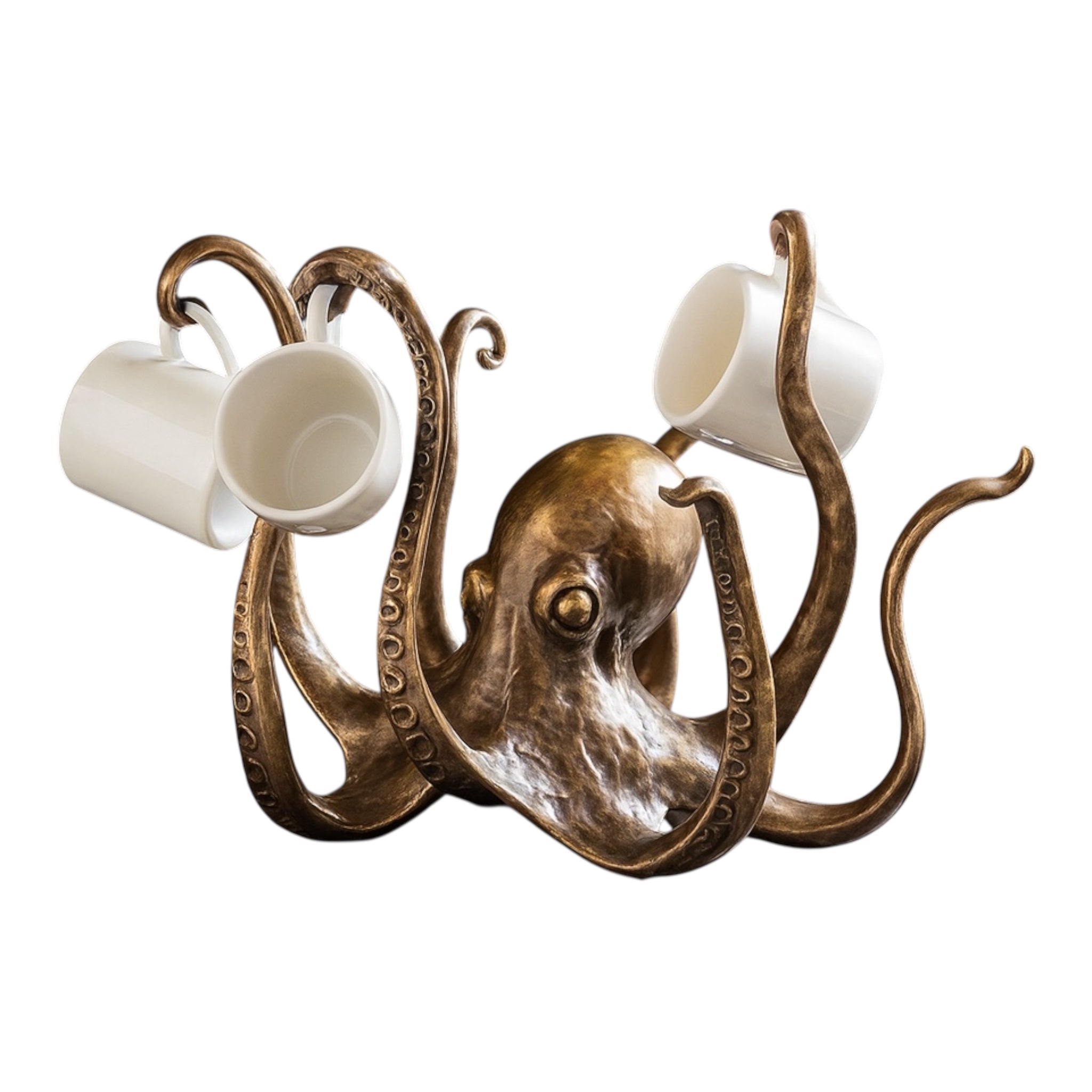 Resin Octopus Mug Holder 🐙 Unique Coastal Kitchen & Table Decor by Wave & Hang