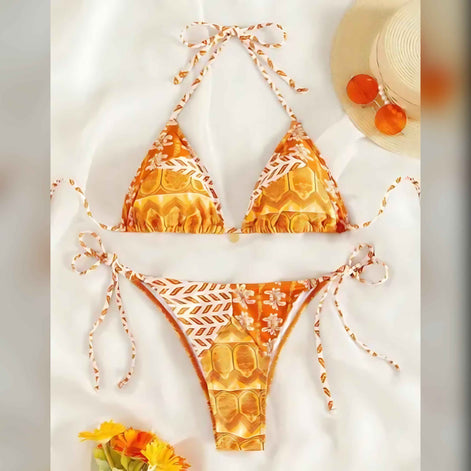 Bohemian Style Bikini Set – Sexy Tribal-Inspired Swimwear for Summer