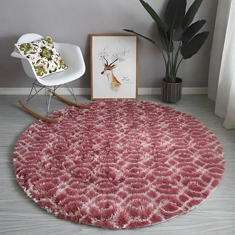 Fluffy Nordic Round Rug | Soft Plush Carpet for Bedroom & Living Room