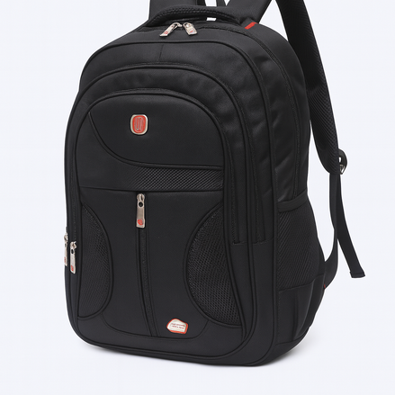 Sleek Black Laptop Backpack – Durable, Waterproof & Multi-Purpose