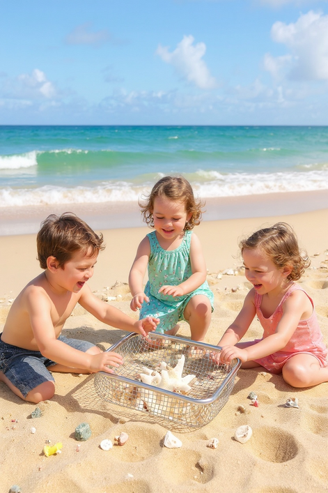 Kids 8PCS Beach Sand Toy Set – Fun & Foldable Adventure! by Wave & Hang