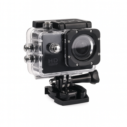 1080p Waterproof Sports Action Camera with HD Recording & Underwater Housing