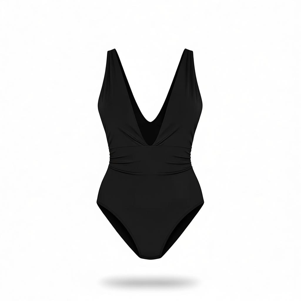 Brand Name: Sexy Deep-V One-Piece Swimsuit – Flattering & Comfortable