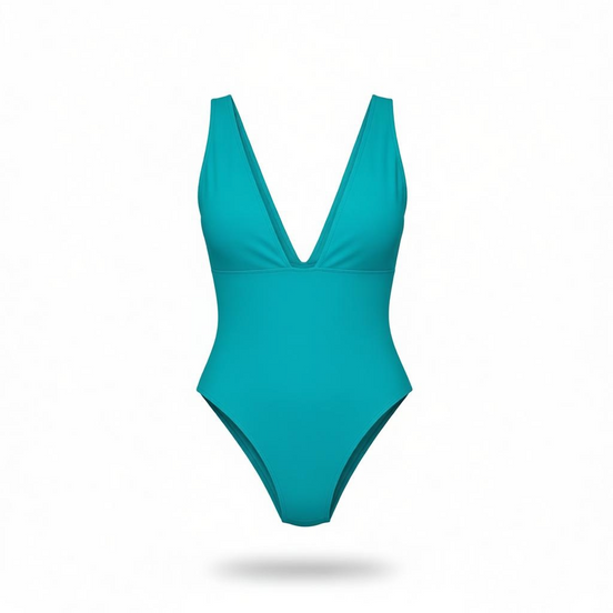 Brand Name: Sexy Deep-V One-Piece Swimsuit – Flattering & Comfortable