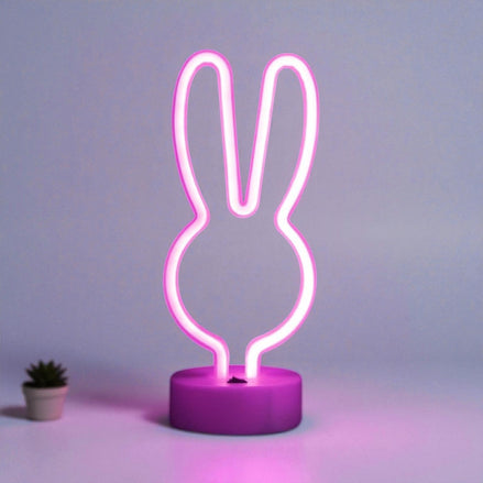 Neon LED Table Lamp for Bedroom – Cute Night Light for Kids and Adults | Colorful Neon Signs in Cactus, Rainbow, Unicorn, Cat, and Bat Shapes | USB & Battery Powered Home Décor Lamp