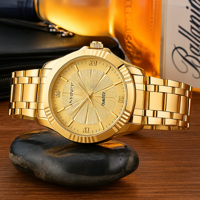 Couple’s Waterproof Quartz Watch – Deluxe Morning Edition, Unisex by Wave & Hang