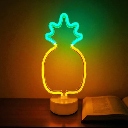 Neon LED Table Lamp for Bedroom – Cute Night Light for Kids and Adults | Colorful Neon Signs in Cactus, Rainbow, Unicorn, Cat, and Bat Shapes | USB & Battery Powered Home Décor Lamp