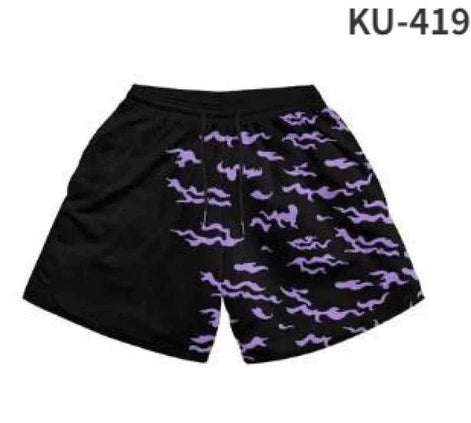 Anime Print Men’s Beach Shorts – Bold Summer Swimwear