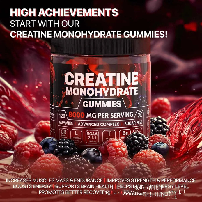 Muscle Boost Gummies - Strawberry Flavor for Energy & Recovery
