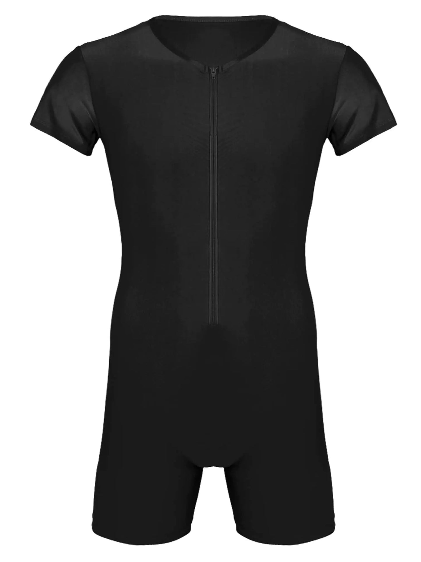 Men’s Short Sleeve Full Body Suit – Quick-Dry Compression Swimwear