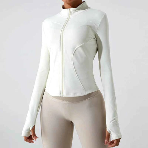 Women’s Fleece-Lined Yoga Jacket – Warm, Stretch & Breathable