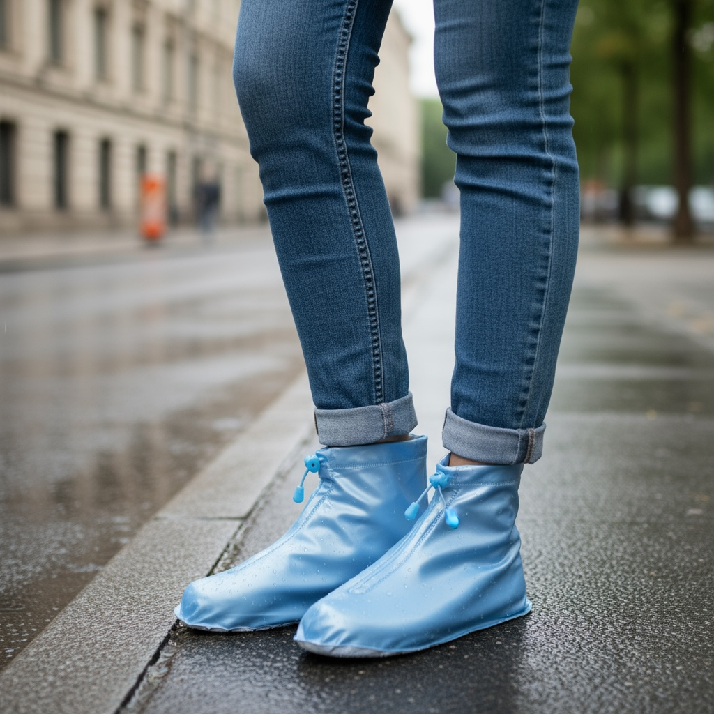 Waterproof Non-Slip Shoe Covers – Reusable PVC Rain Protection by Wave & Hang