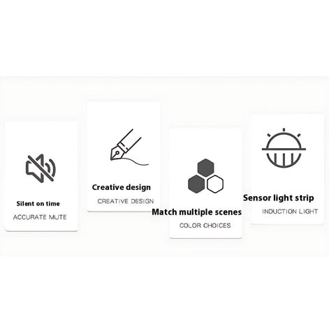 Modern Silent Quartz Wall Clock | Elegant LED Design for Home by Wave & Hang