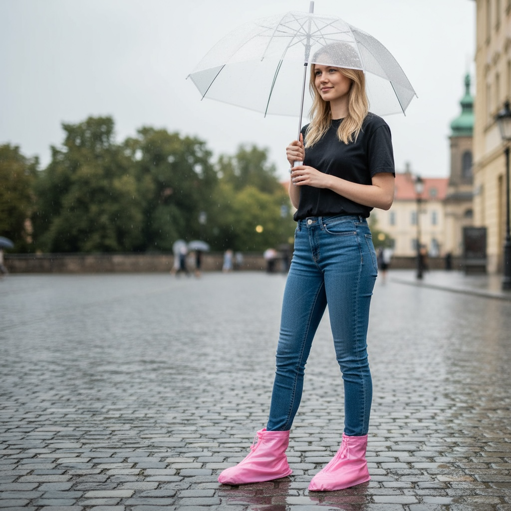 Waterproof Non-Slip Shoe Covers – Reusable PVC Rain Protection by Wave & Hang