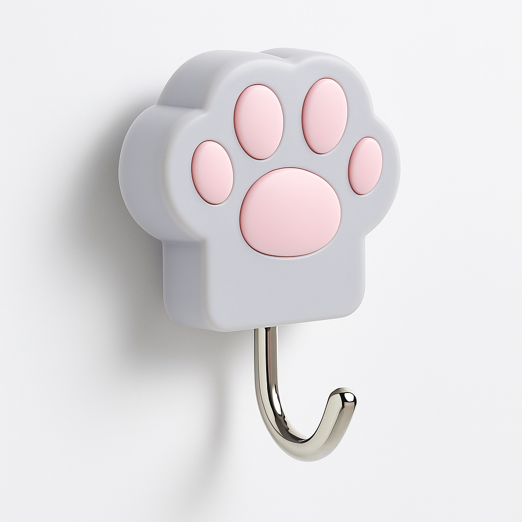 Cat Paw Wall Hook – Creative Punch-Free Towel & Key Hanger by Wave & Hang