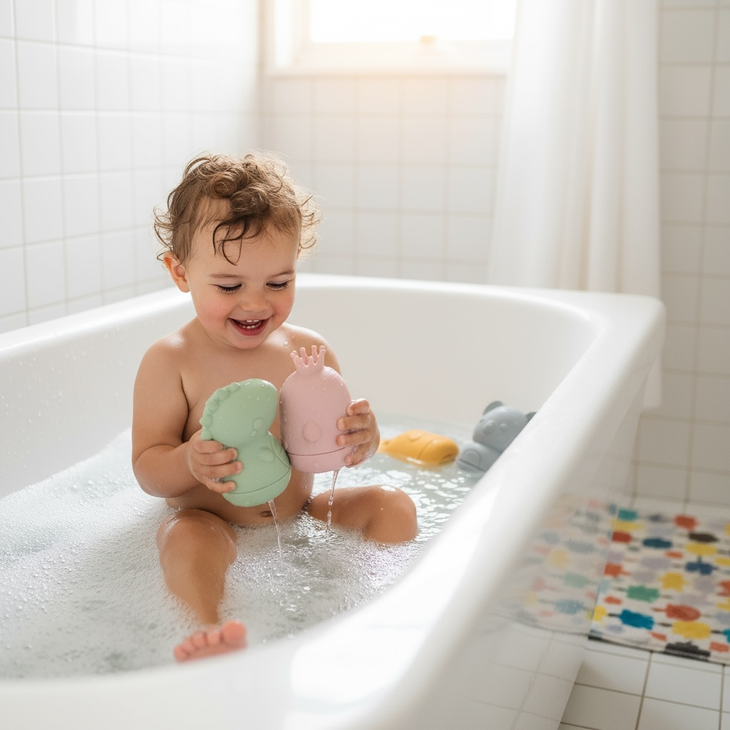 Mold-Free Baby Bath Toys - Fun & Safe Ocean Animals by Wave & Hang