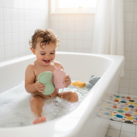 Mold-Free Baby Bath Toys - Fun & Safe Ocean Animals by Wave & Hang