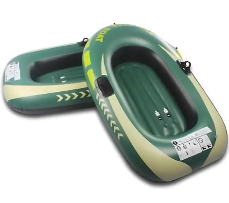 Small PVC Inflatable Boat – Portable Water Raft for Fishing, Leisure & Adventure | Durable 1-Person Inflatable Dinghy with Optional Pump
